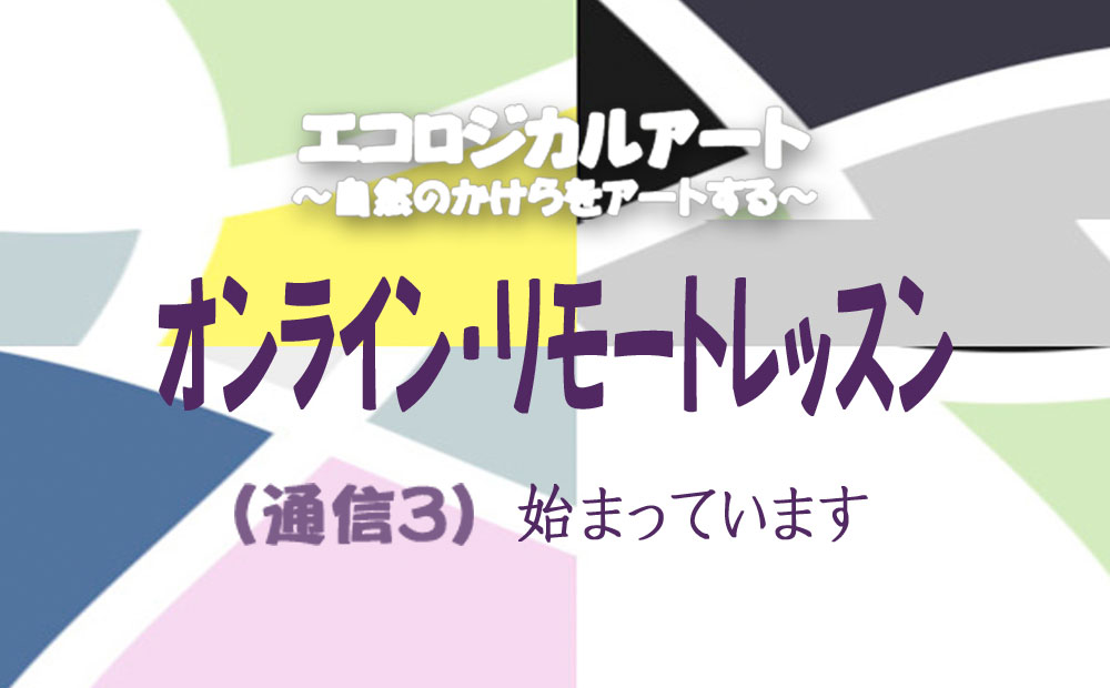 通信講座(3) オンライン・リモートレッスン始めました